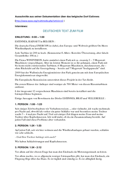 Interviews Belgien